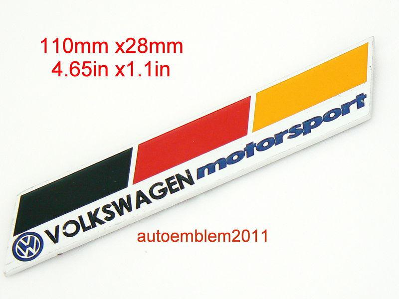 #19 volkswagen motor sport badge emblem jetta gti golf beetle trunk lip