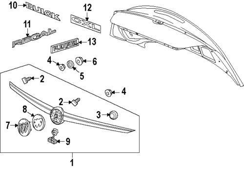 Buick 22740596 genuine oem factory original nameplate