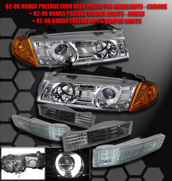 1992-1996 honda prelude projector headlight+bumper 1993