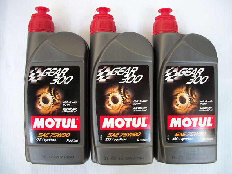 Uc093 100118 motul gear 300 75w-90 100% synthetic ester based - 3pk. (3 liters)