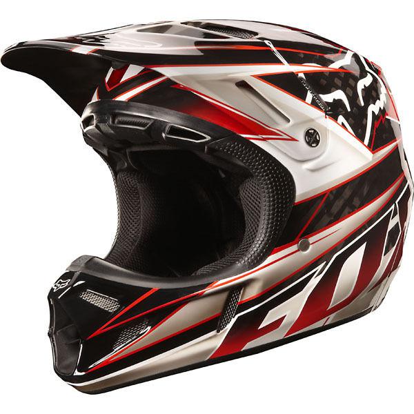 New 2014 fox racing v4 race black red helmet motocross sx mx atv off road ktm 