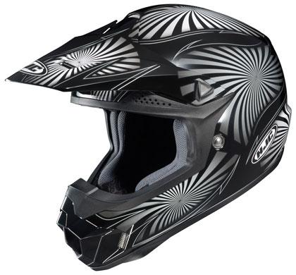 Hjc clx6 cl-x6 whirl adult mx helmet black grey white