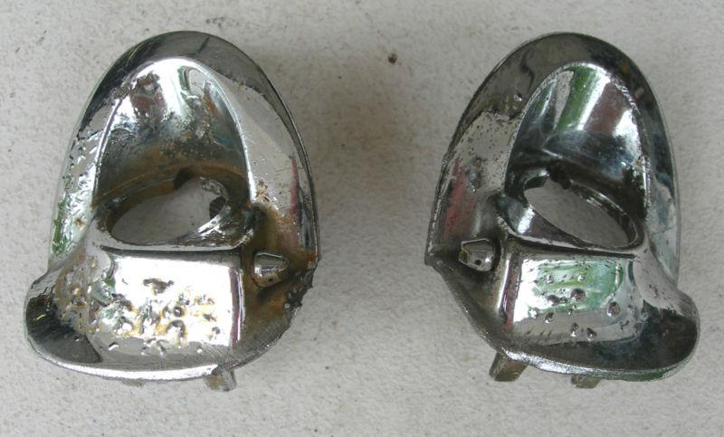1955 1956  chevy windshield wiper escutcheons - item #2 - right and left 