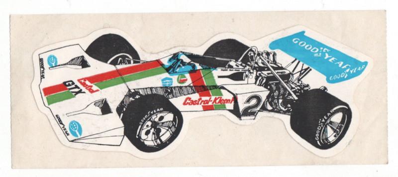Vintage 1960s castrol kleenflo goodyear decal car racing sticker