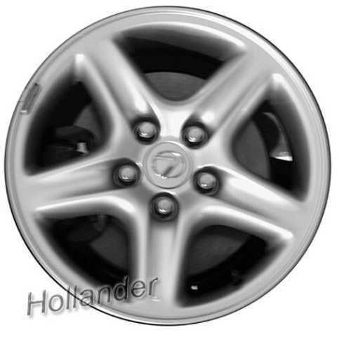 Wheel/rim for 99 00 01 02 03 lexus rx300 ~ 16x6-1/2 alloy w/o chrome 4387438