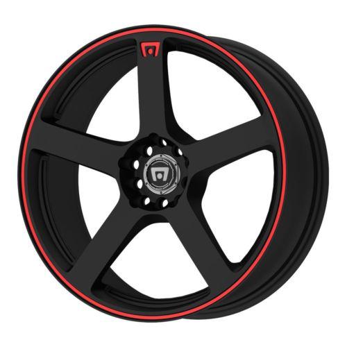 Motegi racing mr116 matte black finish wheel with red accents  15x6.5"/5x100mm 