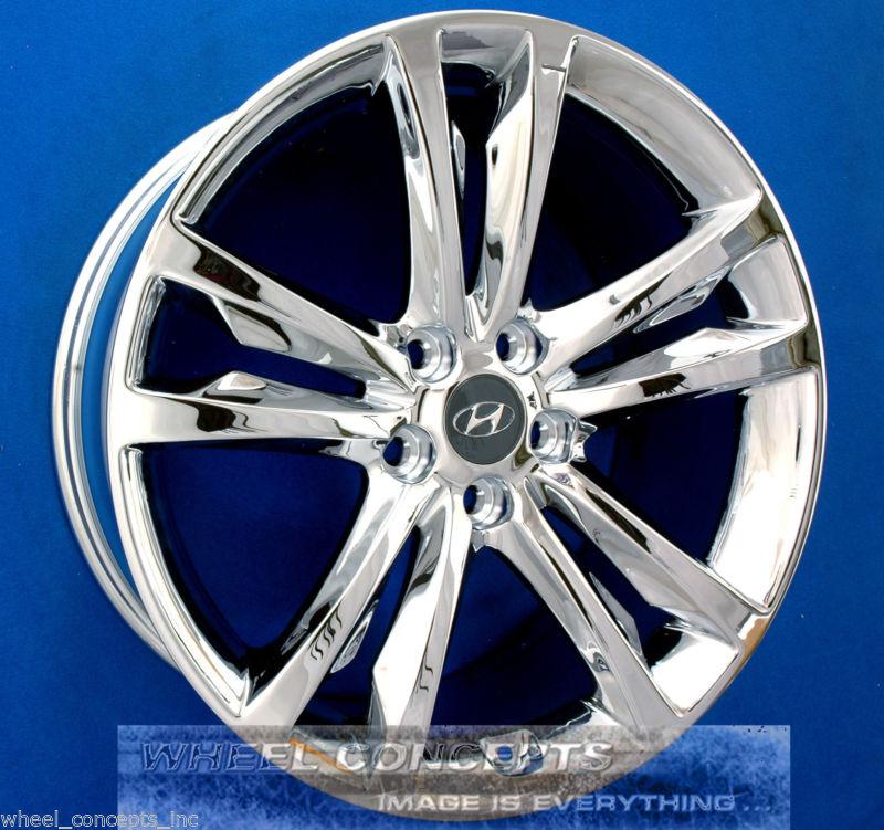 Hyundai genesis coupe 19 inch chrome wheel exchange oem rims
