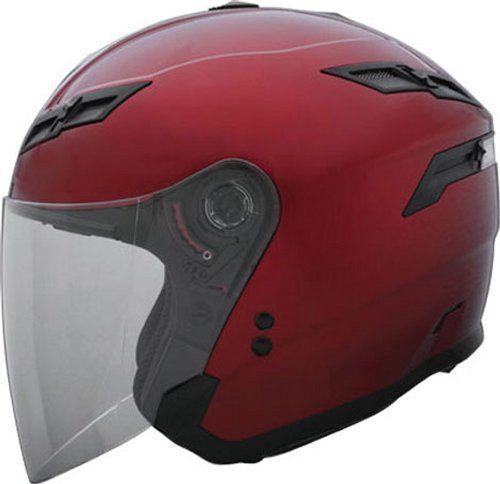 Gmax gm67 open face helmet candy red m/medium