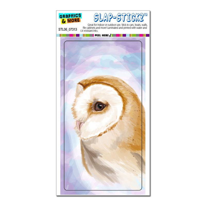 Barn owl purple watercolor - bird - slap-stickz™ window locker bumper sticker