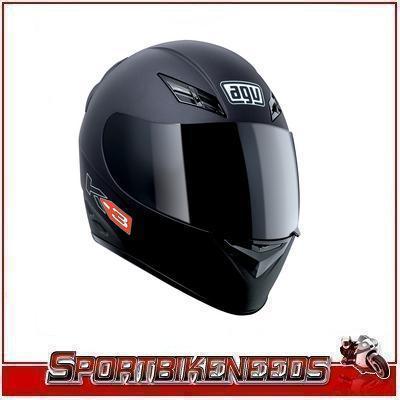 Agv k3 mono solid flat black helmet new xsmall xs