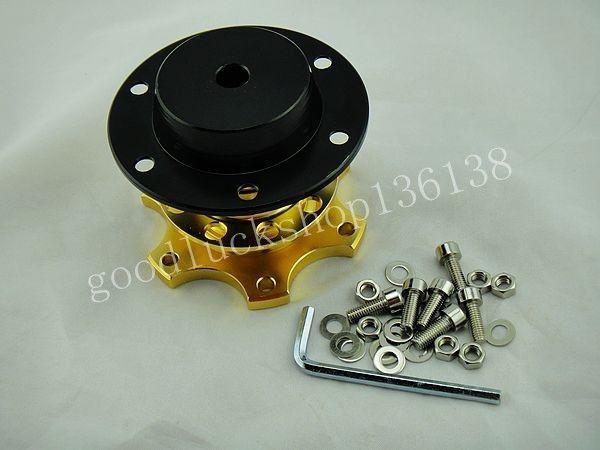 Steering wheel quick release for universal car auto sport gold b26