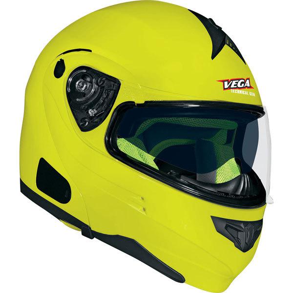 Hi viz yellow m vega summit 3.0 hi-viz modular full face helmet