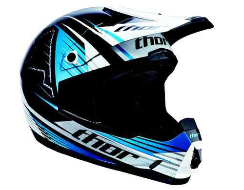 Thor 2013 quadrant race helmet blue mx motorcross atv xs x-small