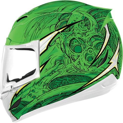 Icon airmada sportbike sb1 helmet green xx-small 2xs new
