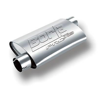 (2) borla mufflers pro xs 3" offset inlet/3" offset outlet stainless universal