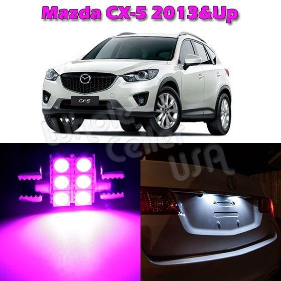 7 pink led interior lights package kit for 2013-2014 mazda cx-5 cx5 suv +gift