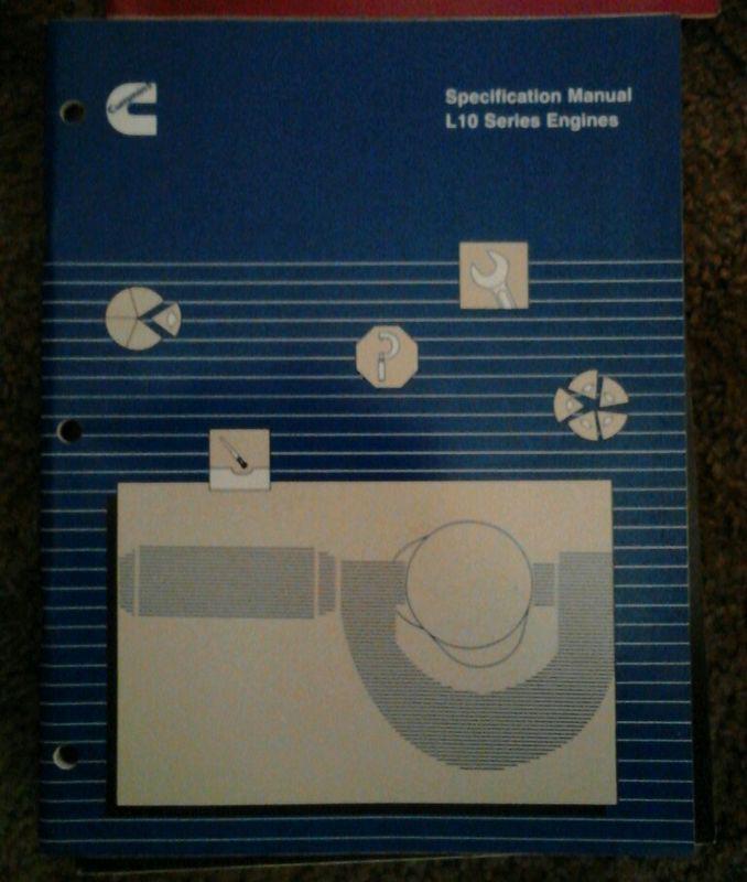Cummins specification l10 series engines  manual