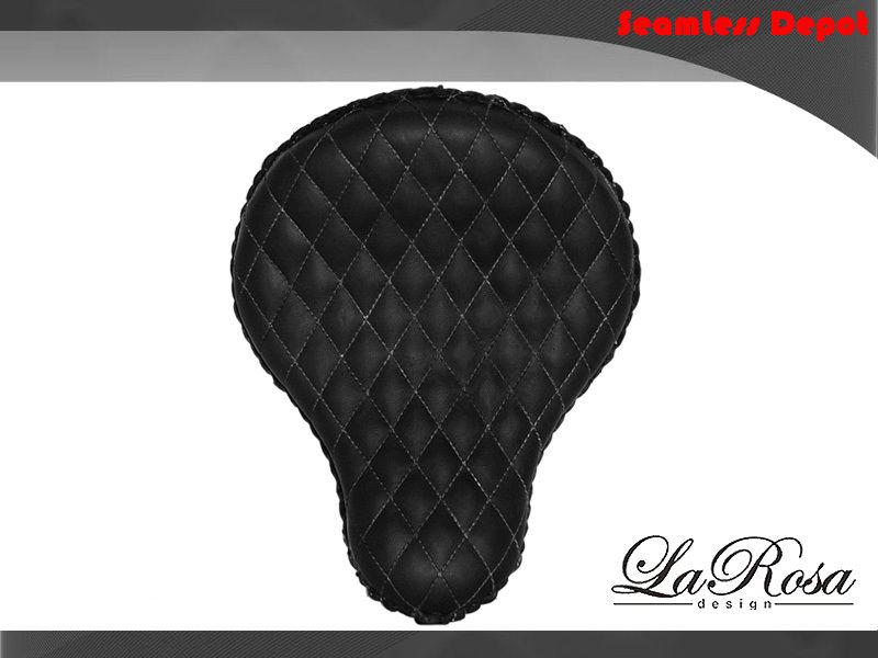 16" larosa black leather diamond tuk harley fxst bobber custom mount solo seat