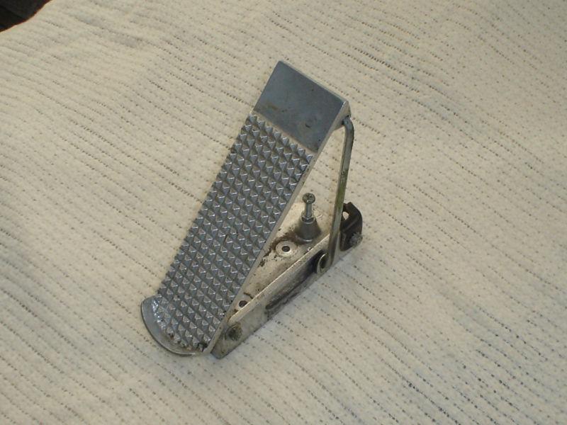 Vintage aluminum gas pedal setup boat hot rod