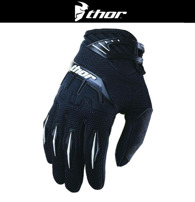 Thor spectrum black dirt bike gloves motocross mx atv 2014