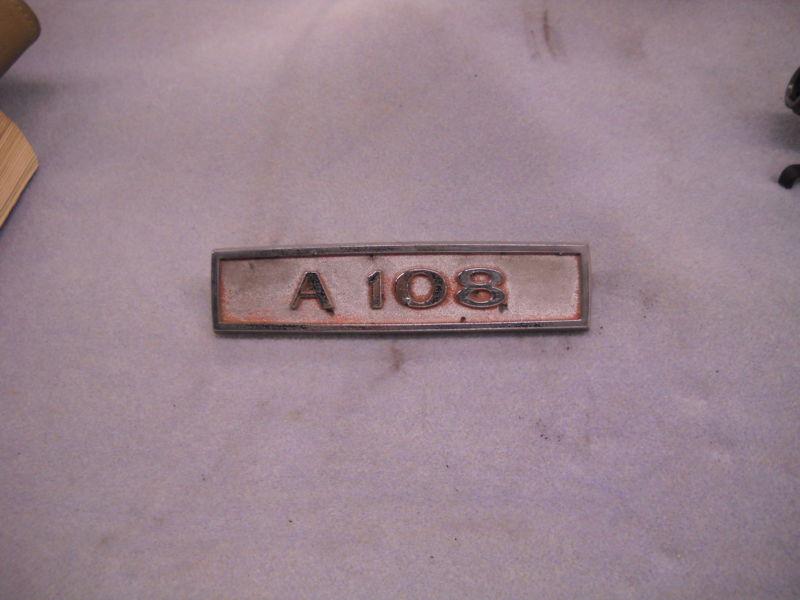 Orig 1960's " dodge  a108 " van emblem mopar
