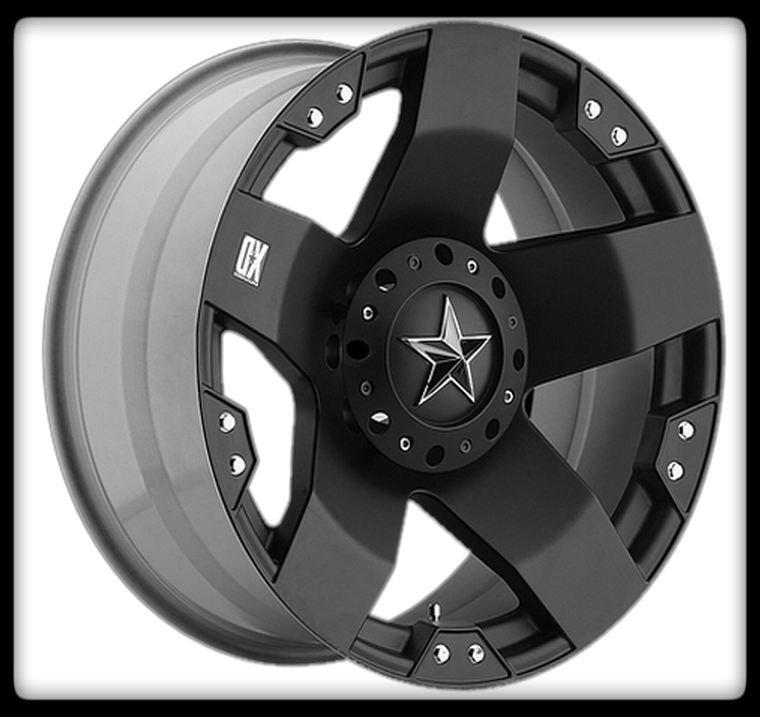 17" x 9" xd rockstar xd775 black rims w/ lt285/70/17 federal couragia m/t tires
