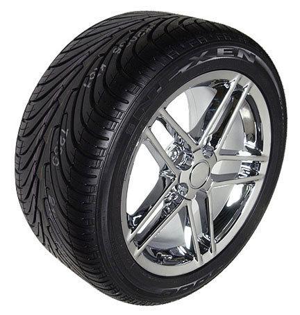 17x9.5 chrome c6 z06 style wheels rims tires fits camaro