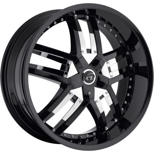 20x8.5 black vct lombardi wheels 5x4.5 5x4.75 +40 land rover freelander