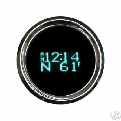 Dakota digital round air compass clock temperature gauge sensors teal odyr-17-1