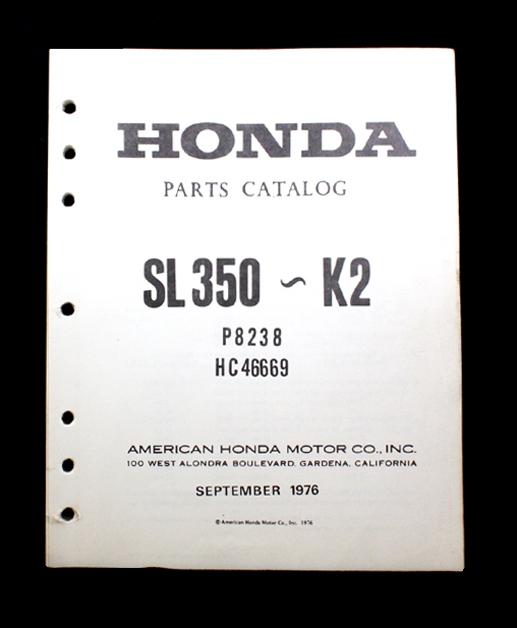 1969-72 honda sl350 sl350k0 sl350k2 sl350k1 sl 350 k k0 k1 k2 parts manual list