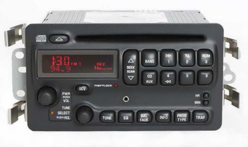 Pontiac 2005 bonneville radio am fm cd w auxiliary input 25753859 black buttons