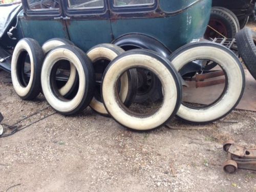 6 gehrig 7.00 x 21&#034; white wall tires from 1923 rolls royce