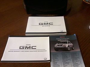 2008 gmc acadia owners manual with case
