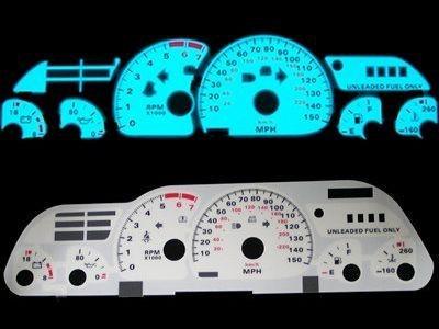 Chevrolet camaro z28 white face glow gauge 1993 1994 1995 1996 chevy mph kmh