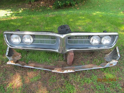 1967 1968 pontiac firebird complete bumper grill assembly with complete valance