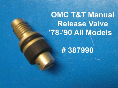 Power trim omc outboard - manual release valve &#039;78-&#039;91 #387990- new