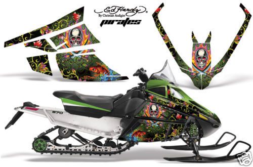 Amr sled sticker arctic cat f series graphic ed hardy p