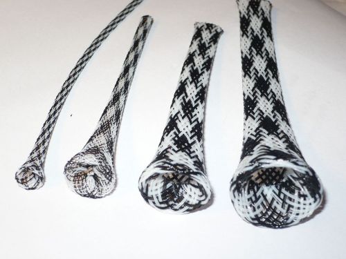 3/4 braided expandable sleeving  checkered flag  techflex 25ft