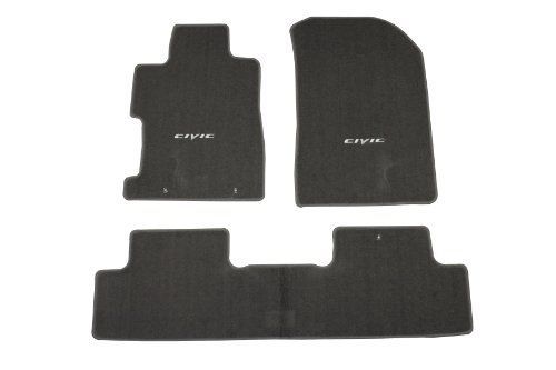 Genuine honda accessories 08p15-sva-120a gray floor mat for select civic models