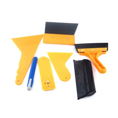 7xcar window tint vinyl film wrap scraper application installation tools kit set