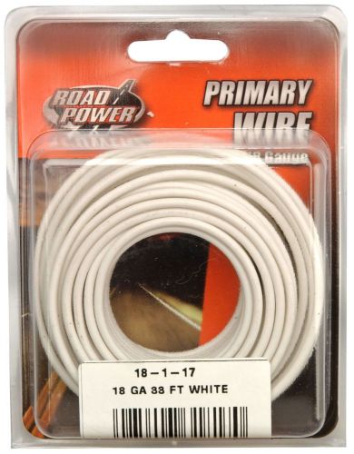 Road power 55667233 primary electrical wire, 18 guage, 33&#039;, whit