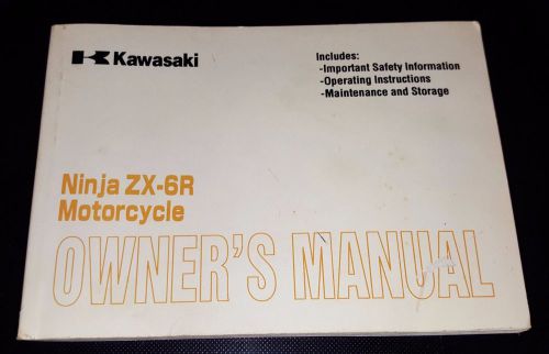 Original kawasaki ninja 00-03 zx-6r owners manual service book 2000-2008 zzr 600