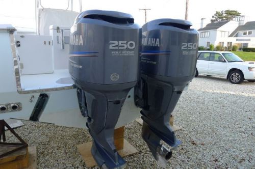 Twin 2007 yamaha f250 250+hp outboard engine pair 25&#034; high hour f250txr lf250txr