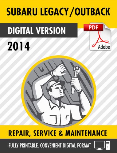 2014 subaru legacy / outback factory repair service manual