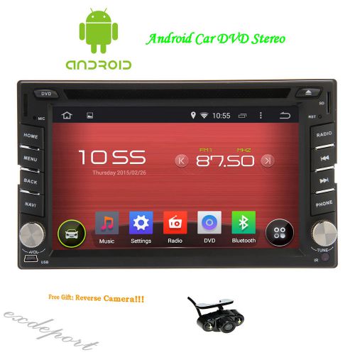 Double 2din car radio stereo dvd player gps navi android 4.4 os wifi 3g + camera