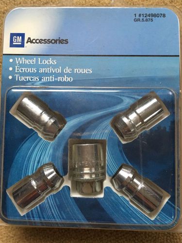 New oem gm accessories chrome wheel lock kit # 12498078
