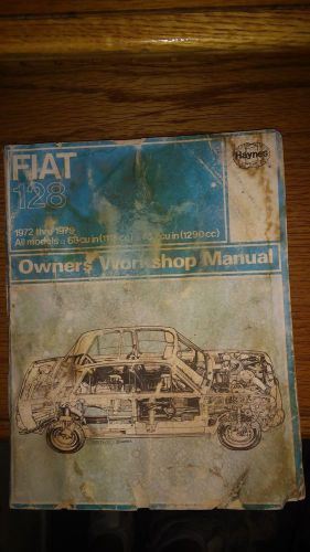 Haynes workshop manual service repair book. fiat 128.  1972-1978.