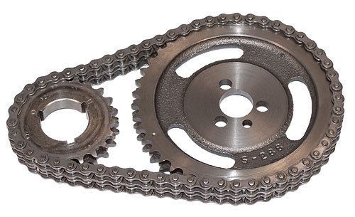 Small block chevy sportsman dual double roller timing chain &amp; gears set sbc