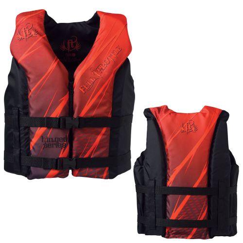 Full throttle 112500-100-002-13 youth hinged water sports vest red/black