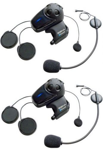 Sena smh10 dual-pack w/univ microphones bluetooth headset/intercom black